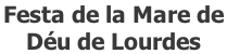 Festa de la Mare de  Déu de Lourdes